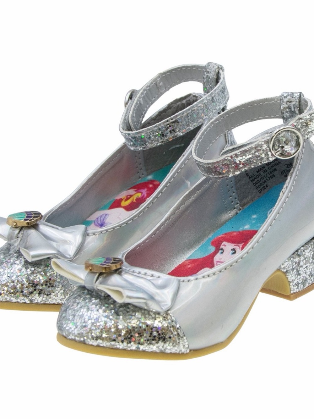 Little Mermaid Disney Princess Glitter Princess Dress Up Shoes for Toddlers
